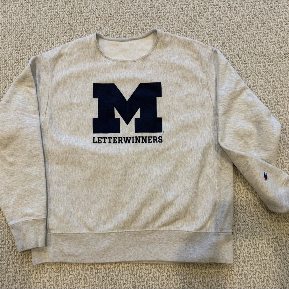 Rare University of Michigan football Letterwinners M Club Men’s Sweatshirt large